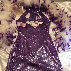 Purple Sequin Prom Dress
